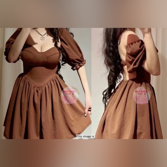 Padded fairy dress (backless )(short sleeves ) - Picture 3 of 9